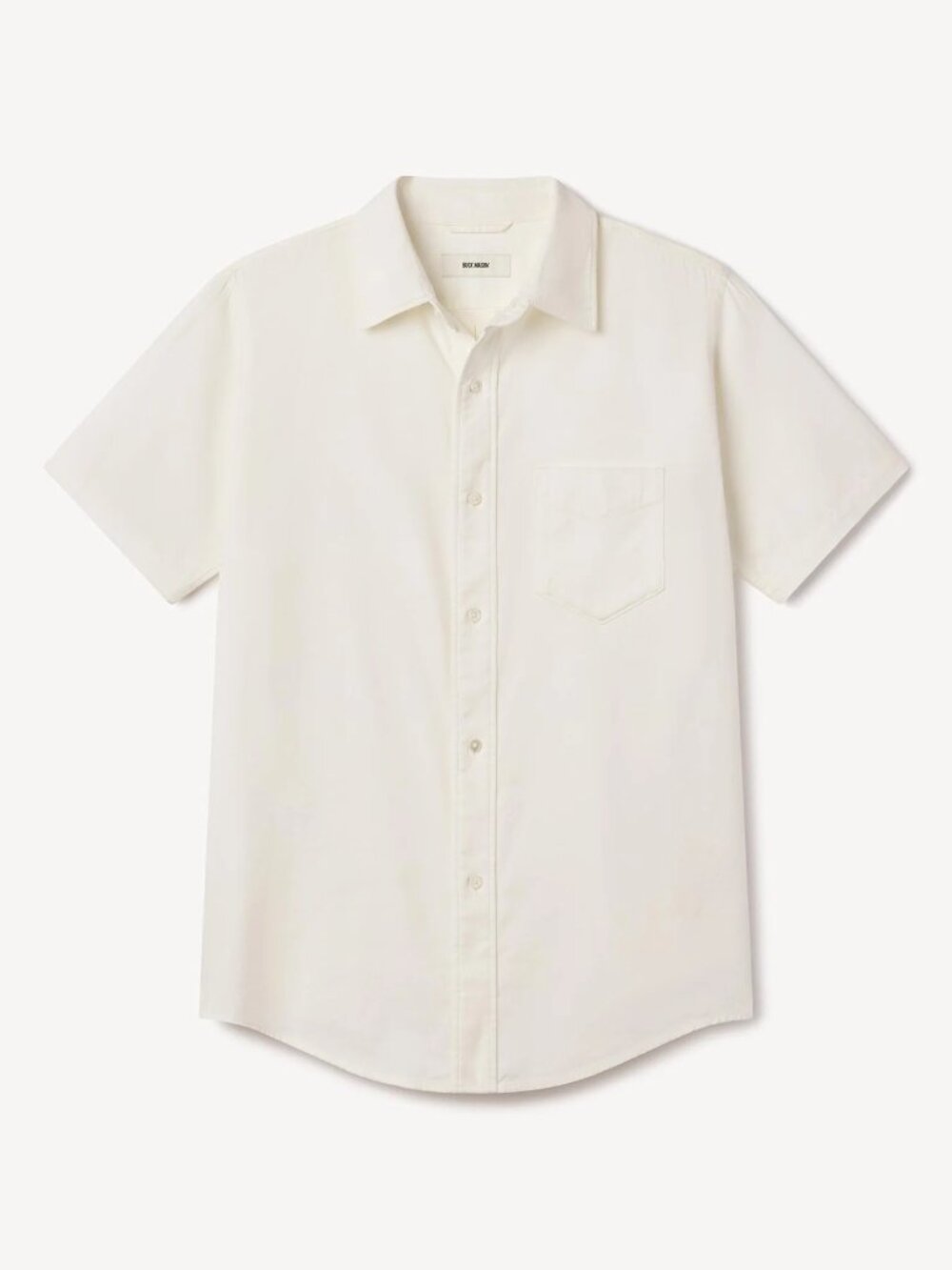 Buck Mason Draped Twill SS Shirt Natural White Men's S Rrp $138